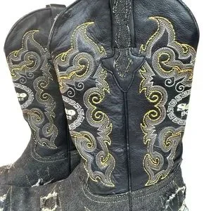 Soto Boots | Shoes | Soto Boots Mens Cowboy Black Denim  display picture 1